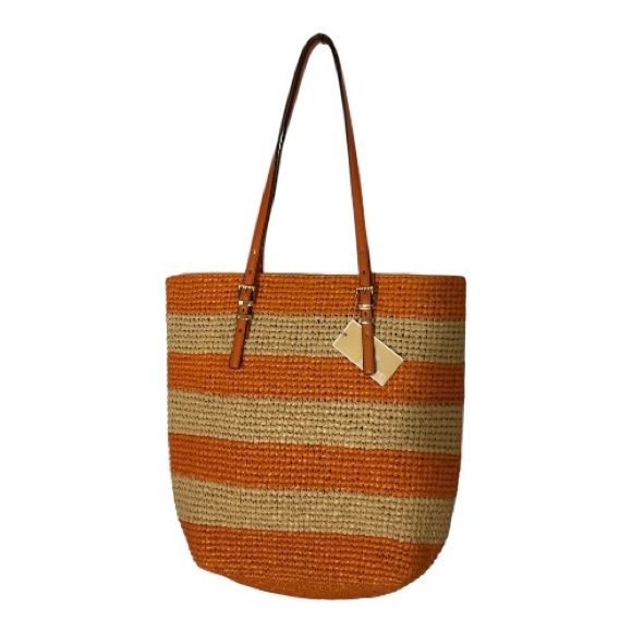 Michael Kors Quinn Large North South tote bag  Orange Punch - Picture 6 of 7